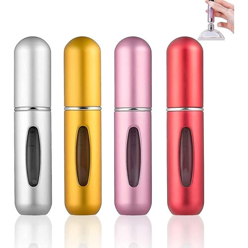 4 Pièces 5ml Atomiseur de Parfum, Atomiseur de Parfum Rechargeable, Mini Portable