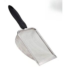 Pelle À Litière Pour Chat En Métal Robuste,Manche Long,Antirouille,Maille En Acier Inoxydable,Pelle Profonde Pour Bac À Litière Pour Chat,Pooper Scooper Lifter.1pc.