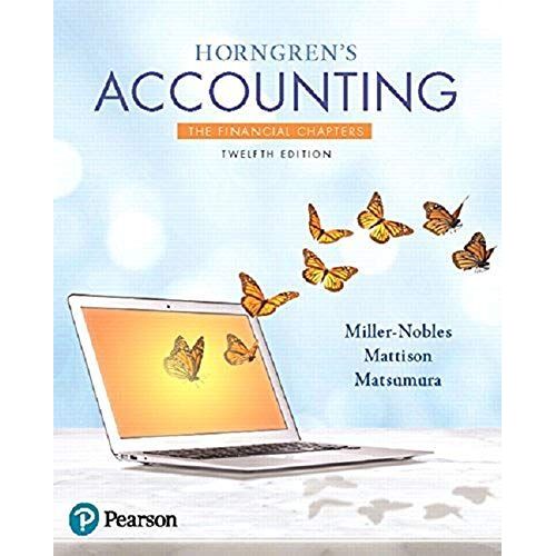 Horngren's Accounting, The Financial Chapters
