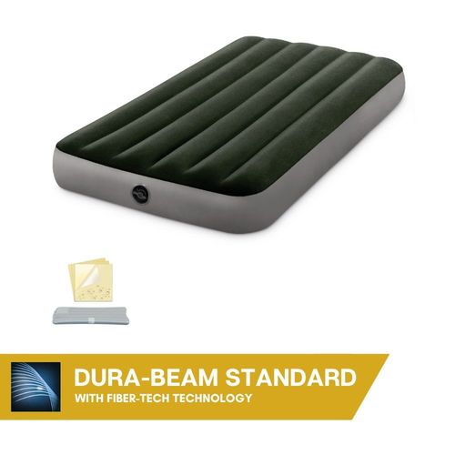 Matelas Gonflable - Intex Prestige Downy -1 Personne - 99x191x25 Cm (Bxlxh) - Vert