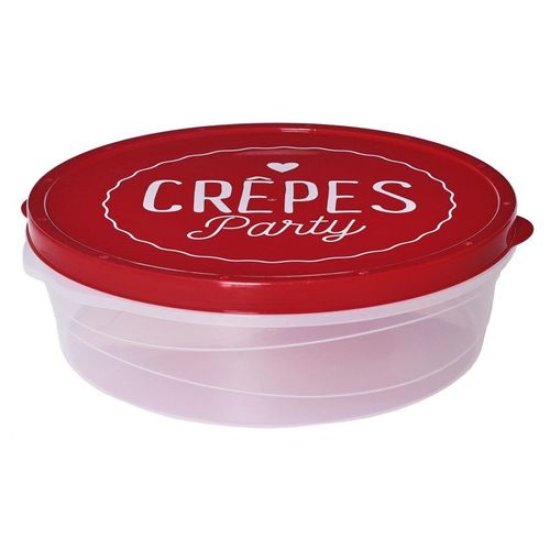 Boite De Conservation À Crêpes En Plastique - Rouge- D 28 Cm