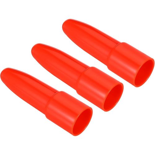 Kalanka-Lampe Poche Signal Baguette, 3 Pcs Pc Plastique Portable Diffuseur Trafic Baguette Couverture Bouchon Pour Adoucir Lumière Électrique Torche Led Extérieur Camping, Rouge