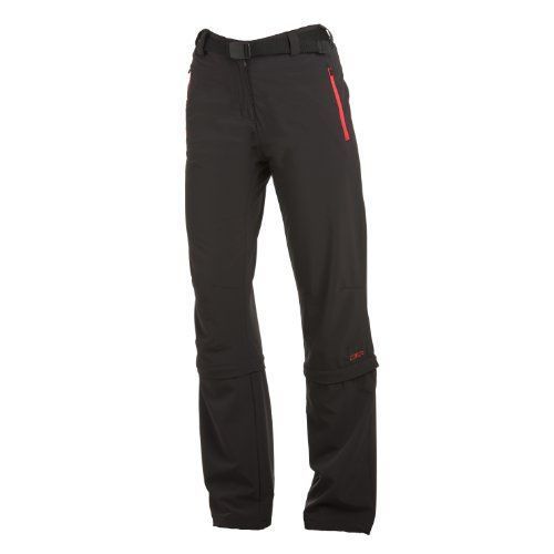 Cmp - Women's Stretch Zip Off Pant - Pantalon Convertible Taille 34, Noir
