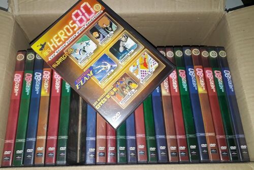 Lot De 23 Dvd Mes Heros 80 Albator 78 Capitaine Flam Les Mysterieuses Cites D'or