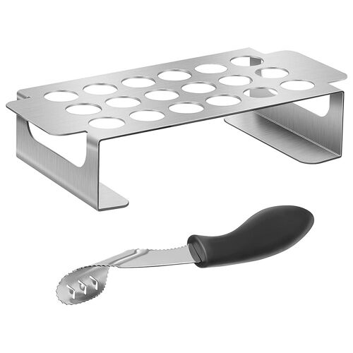 Nouvelle 18 Trous Grill Jalapeno Outil de Carottier pour Rack et Poivre, RôTissoire D'Ailes de Poulet de Pilon D'Acier Inoxydable pour le BBQ