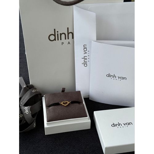 Bracelet Sur Cordon Coeur R12 Or Jaune Dinh Van