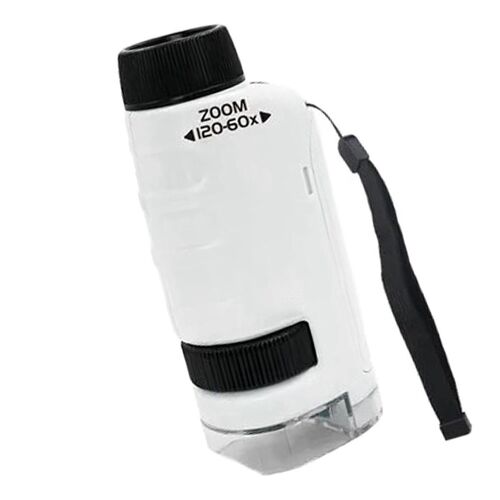 Miniscope Minilabsters Kids, Microscope Portable Mini Labsters, Labsters (Blanc)