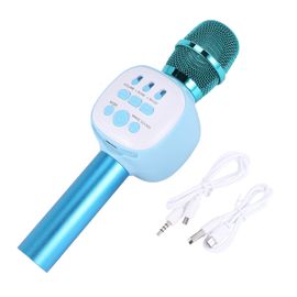 Microphone De Karaoké Bluetooth Sans , Haut-Parleur De Lecteur De Karaoké Avec Enregistrement Vocal De Chant De Musique Pour La Famille Ktv, Etc., Bleu