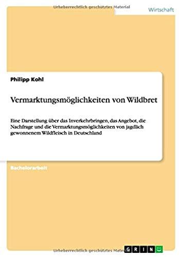 Vermarktungsmöglichkeiten Von Wildbret