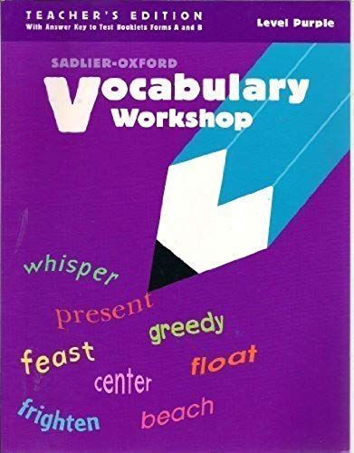 Vocabulary Workshop, Level Purple, Teacher's Edition