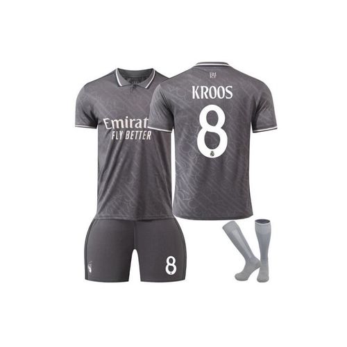 Real Madrid Maillot 2ème Extérieur 2024/25 Kroos #8 Ensemble Football 3 Pièces Maillot Short Chaussettes
