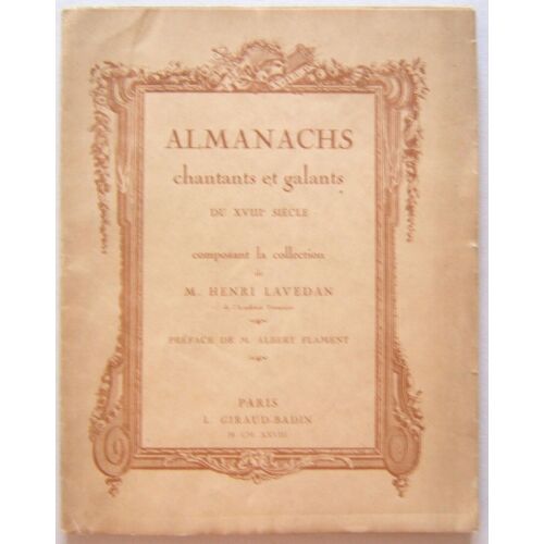 Almanachs Galants Du Xviiie Siècle... 1928. Planches. Collection Lavedan