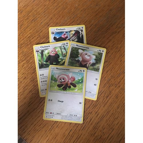 (2115) 2x Nounourson + 2x Chelours (Pokemon)