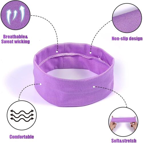 Bandeau Cheveux Femme, 3 Pc Bandeaux De Yoga, Bandeaux De Sport Élastique, Bandeaux De Course Accessoires De Cheveux D'entraînement Sportif