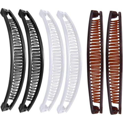 Lot De 6 Pinces À Cheveux Banane Pour Queue De Cheval Accessoire Pour Cheveux Pour Femmes Et Filles 