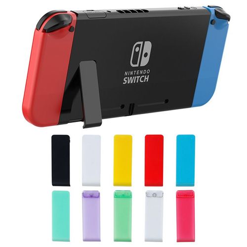 Convient Pour Nintendo Switch Console Arrière Support Ns Back Cover Support Kickstands Pièces De Réparation 2pcs Noir