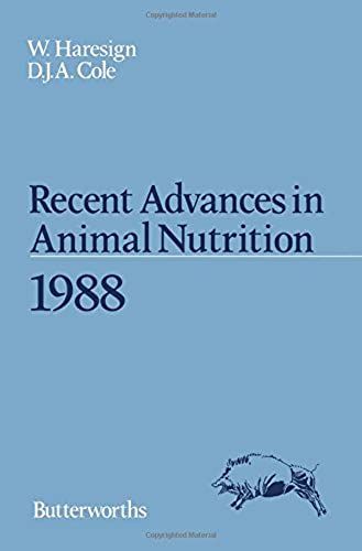 Recent Advances In Animal Nutrition 1988