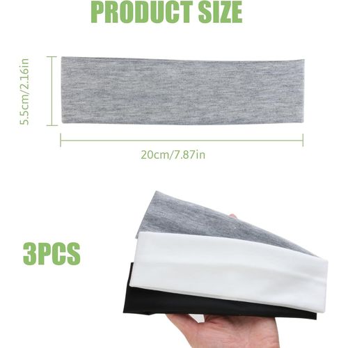 Bandeau Cheveux Femme, 3 Pc Bandeau Cheveux, Bandeau Sport Femme, Bandeaux De Yoga, Bandeaux De Sport Élastique, Bandeaux De Course Accessoires De Cheveux D'entraînement Sportif
