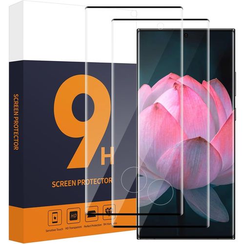 Kal-Verre Trempé Pour Samsung Galaxy S23 Ultra 5g, 2 Pièce 9h Dureté Anti Rayures S23 Ultra Protection Écran, Bords Noirs Incurvés En 3d, Haute Sensibilité Sans Bulle, 0,33mm Hd Vitre Protection