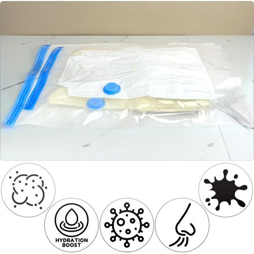 SJZG-® Lot De 8 Sacs De Rangement Sous Vide Avec Pompe À Air Électrique ¿ 2 Jumbo, 2 Grands, 2 Moyens Et 2 Petits ¿ Solution De Rangement Peu Encombrante Pour Vêtements, Literie Et Voyage