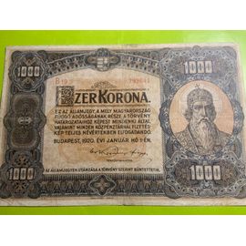 Billet Hongrie 1000 Korona 1920