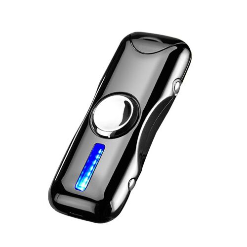 Briquet étanche à l'air Double Arc Rechargeable Allume-cigarettes USB Rechargeable Creative Fingertip Gyro Cadeau personnalisé