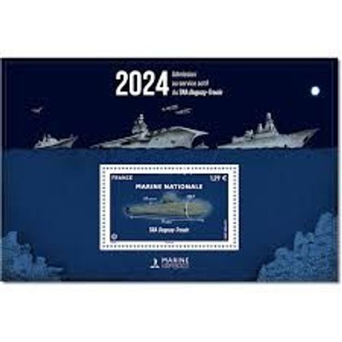 Transport Maritime : Sous-Marin Nucléaire Duguay-Trouin Feuillet 5825 Année 2024 N° 5825 Yvert Et Tellier Luxe