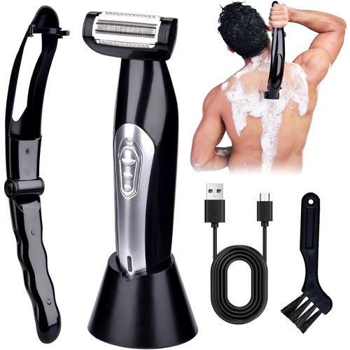 Epkh-Tondeuse De Dos Pour Hommes, Rasoir Pour Le Dos, Utilisation Humide Et Sèche, Rafale De Puissance, Rasoir Électrique Pour Le Dos Avec Poignée Amovible, Tondeuse Pour Le Corps Pour Hommes