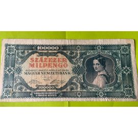 Billet Hongrie 100 000 Milpengo - 1946