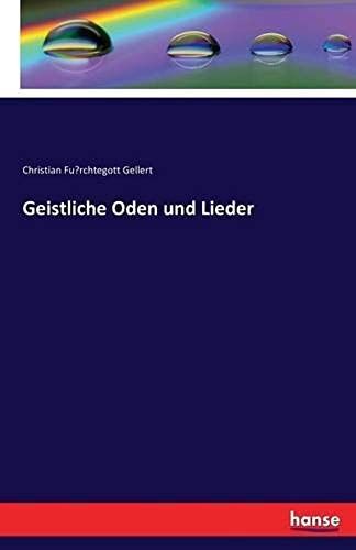 Geistliche Oden Und Lieder
