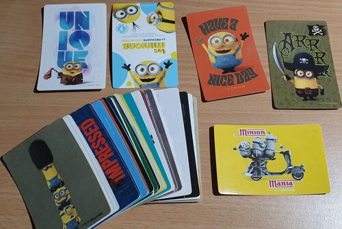 Lot 34 Cartes Minions Carrefour (Jeu Complet)