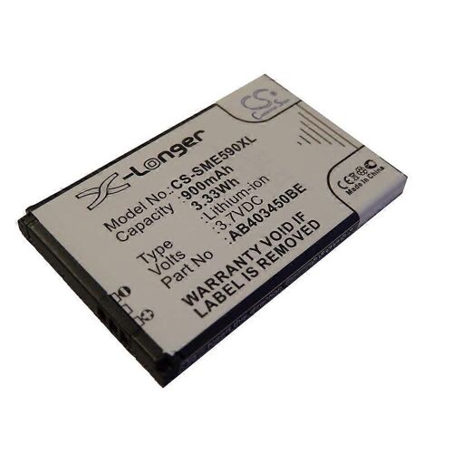 Batterie Vhbw Compatible Avec Samsung Sgh-D728, Sgh-E500, Sgh-D720, Sgh-E388, Sgh-E251c, Sgh-E189 Téléphone Portable Smartphone (900mah, 3.7v, Li-Ion)