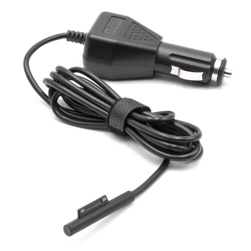 Câble de chargeur de voiture vhbw Compatible avec Microsoft Surface Laptop Go, Laptop 4, Laptop 3, Laptop 2 Notebook, Tablette - Chargeur 12V Noir 2.58 A