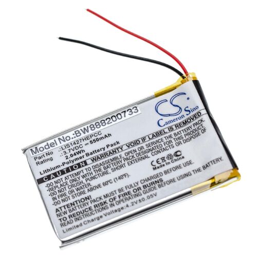 Batterie vhbw compatible avec les casques sans fil Sony NW-A25, NW-A26, NWZ-E464, NW-A27, MDR-ZX330, NWZ-E463, NWZ-S764 (550mAh, 3.7V, Li-Polymer)