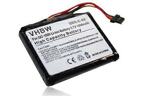 Batterie de remplacement vhbw pour TomTom VF6M, AHL03711022 pour GPS Navigation Navi (1000 mAh, 3,7 V, Li-Ion)
