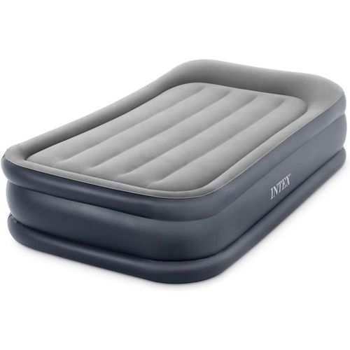Matelas Gonflable Twin Deluxe Avec Fibre Tech Rp - Dimensions Gonflé : 99 X 191 X 42 Cm (64132), Noir