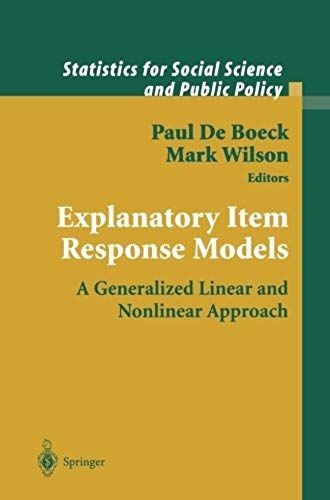 Explanatory Item Response Models