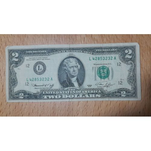 Billet De 2 Dollars Américain De 1976 Très Rare. Luxembourg Ou Bastogne - Numismatique