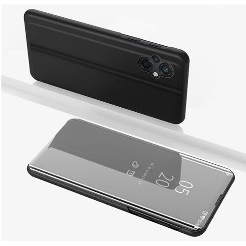 Housse pour Xiaomi Poco M5 4G / Poco M4 5G - etui coque portefeuille clear view + verre trempe - NOIR