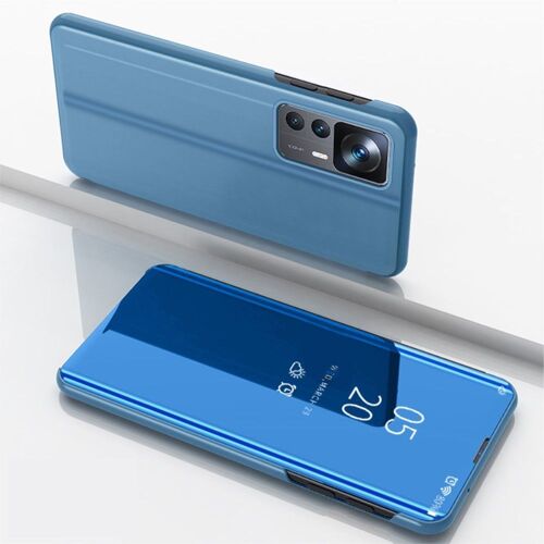 Housse Pour Xiaomi 12t / 12t Pro 5g - Etui Coque Portefeuille Clear View + Film Ecran - Bleu
