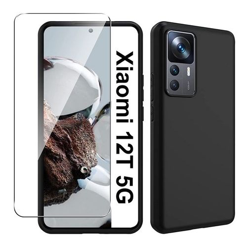 Coque Pour Xiaomi 12t / 12t Pro 5g - Housse Etui Silicone Gel Fine + Film Ecran - Noir