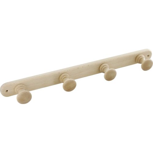 PORTE MANTEAU NATUREL HÊTRE - 4 TÊTES - L. 47 CM