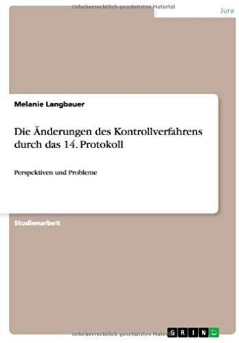 Die Änderungen Des Kontrollverfahrens Durch Das 14. Protokoll