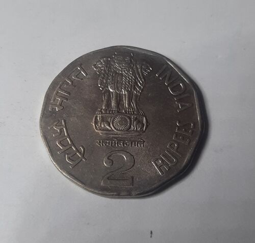 2 Roupie Inde Pièce Circulante Emblème De L'inde In_19 1996