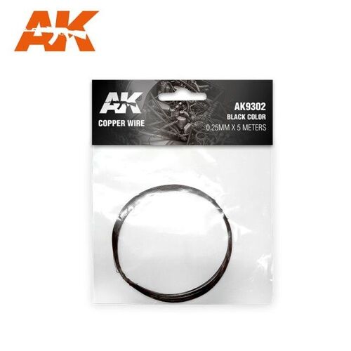 Fil De Cuivre 0.25mm 5 Metres Couleur Noir-Ak Interactive