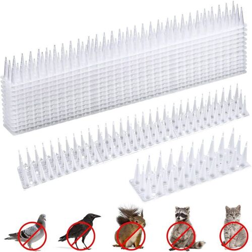 Pics anti-pigeons,5.7 m,43x4x3.5 cm,Repulsif pour oiseaux,En plastique,Repulsif contre les pigeons,Pigeons de pigeons,Protection contre les pigeons,Pour balcon, murs, rebord de fenetre goodnice