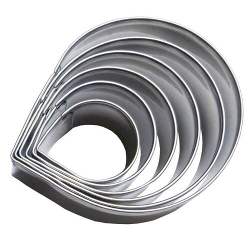 Moule De Découpe Pour Gâteau Fondant En Acier Avec Pétales De Rose, Outils De Cuisson, 6 Pièces/Ensemble