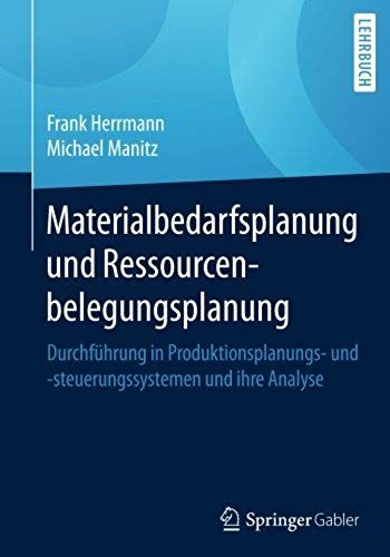 Materialbedarfsplanung Und Ressourcenbelegungsplanung