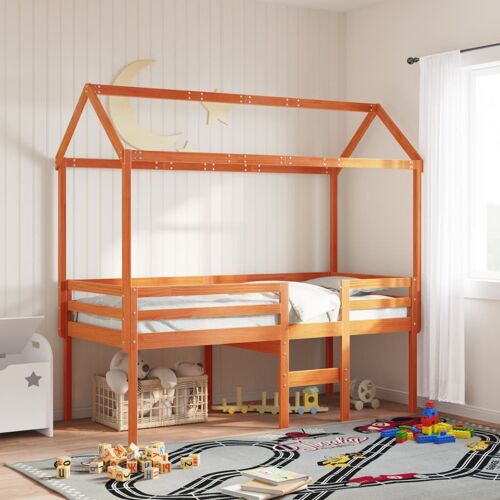 Vidaxl Toit De Lit Pour Enfants 207x80,5x151,5 Cm Bois De Pin Massif