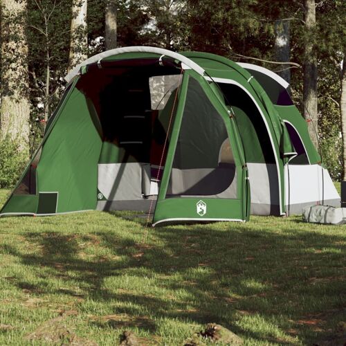 Vidaxl Tente De Camping Tunnel 4 Personnes Vert Imperméable